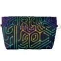 Circuit Hexagonal Geometric Pattern Background Pattern Handbag Organizer View2