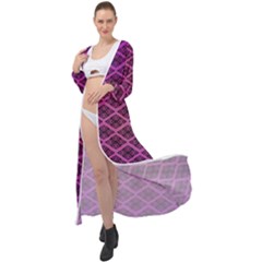 Pattern Texture Geometric Patterns Purple Maxi Chiffon Beach Wrap by Dutashop