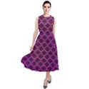 Pattern Texture Geometric Patterns Purple Round Neck Boho Dress View1