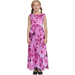 Beautiful Tree Flowers Kids  Satin Sleeveless Maxi Dress by 1212