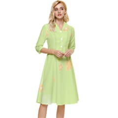 Aniseed Green Vintage Background Classy Knee Length Dress by Amaryn4rt