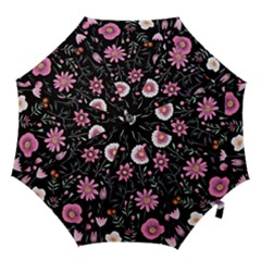 Flowers Pattern Hook Handle Umbrellas (medium) by Ravend