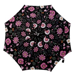 Flowers Pattern Hook Handle Umbrellas (small) by Ravend