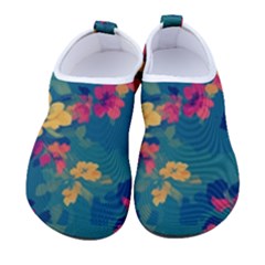 Floral Art Flowers Textile Men s Sock-style Water Shoes by Ravend