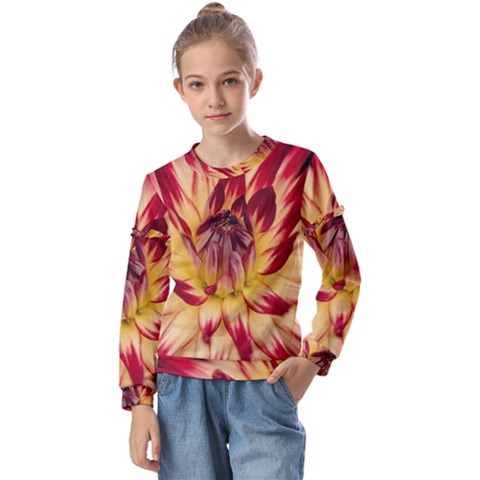 Bloom Blossom Close Up Flora Kids  Long Sleeve T-shirt With Frill  by Amaryn4rt