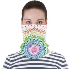 Mandala Pattern Rainbow Pride Face Seamless Bandana (adult) by Vaneshop