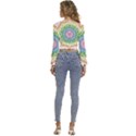 Mandala Pattern Rainbow Pride Long Sleeve V-Neck Top View4