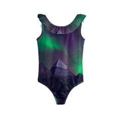 Fantasy Pyramid Mystic Space Aurora Kids  Frill Swimsuit by Grandong