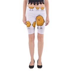 Chick Easter Cute Fun Spring Yoga Cropped Leggings by Ndabl3x