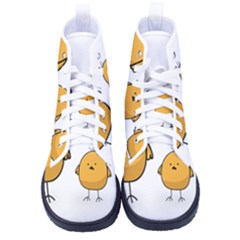 Chick Easter Cute Fun Spring Kid s High-top Canvas Sneakers by Ndabl3x