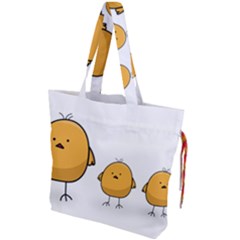 Chick Easter Cute Fun Spring Drawstring Tote Bag by Ndabl3x