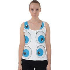 Eyes Comic Cartoon Fun Funny Toon Velvet Tank Top by Ndabl3x