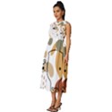 Abstract Bull Art Design Sleeveless Round Neck Midi Dress View2