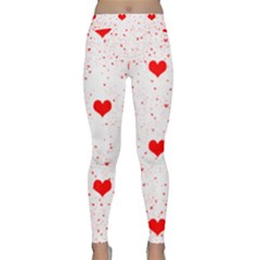 Hearts Romantic Love Valentines Classic Yoga Leggings by Ndabl3x