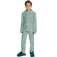 Board Chalk School Earth Book Kids  Long Sleeve Velvet Pajamas Set by Grandong