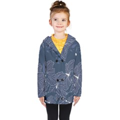 Flowers Petals Leaves Foliage Kids  Double Breasted Button Coat by Grandong