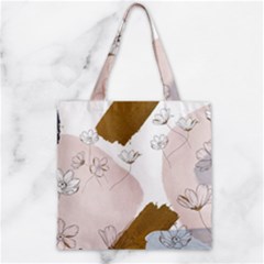 Flower Branch Corolla Wreath Zipper Grocery Tote Bag by Grandong