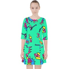 Pattern Adweek Summer Quarter Sleeve Pocket Dress by Ndabl3x