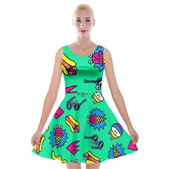 Pattern Adweek Summer Velvet Skater Dress by Ndabl3x