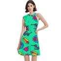 Pattern Adweek Summer Cocktail Party Halter Sleeveless Dress With Pockets View1