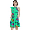 Pattern Adweek Summer Cocktail Party Halter Sleeveless Dress With Pockets View2