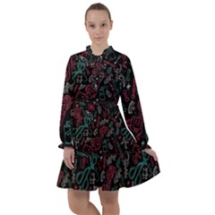 Abstract Pattern All Frills Chiffon Dress by Ndabl3x