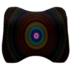 Artskop Kaleidoscope Pattern Velour Head Support Cushion by Sarkoni