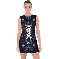 Fractal Fractal Art Texture Lace Up Front Bodycon Dress by Sarkoni