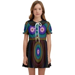 Artskop Kaleidoscope Pattern Kids  Sweet Collar Dress by Sarkoni