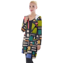 Door Stained Glass Stained Glass Hooded Pocket Cardigan by Sarkoni