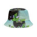 Kitten Black Furry Illustration Inside Out Bucket Hat View2