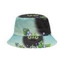 Kitten Black Furry Illustration Inside Out Bucket Hat View4