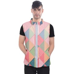 Background Geometric Triangle Men s Puffer Vest by Sarkoni