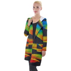 Colorful Background Hooded Pocket Cardigan by Sarkoni