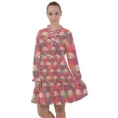 Colorful Background Abstract All Frills Chiffon Dress by Sarkoni