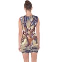 Tree Forest Woods Nature Landscape Lace Up Front Bodycon Dress View2