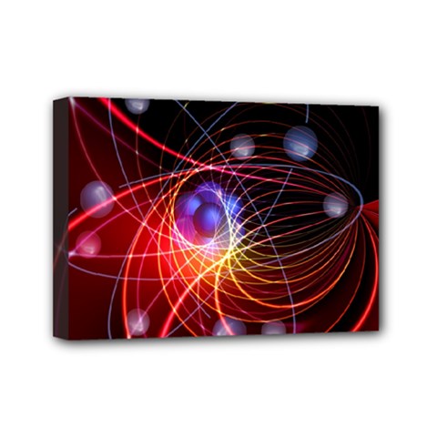 Physics Quantum Physics Particles Mini Canvas 7  X 5  (stretched) by Sarkoni