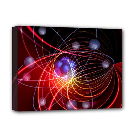 Physics Quantum Physics Particles Deluxe Canvas 16  X 12  (stretched)  by Sarkoni