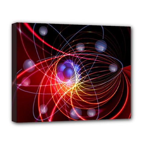 Physics Quantum Physics Particles Deluxe Canvas 20  X 16  (stretched) by Sarkoni