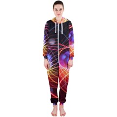 Physics Quantum Physics Particles Hooded Jumpsuit (ladies) by Sarkoni