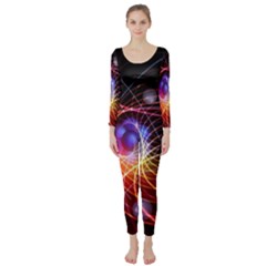 Physics Quantum Physics Particles Long Sleeve Catsuit by Sarkoni