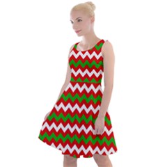 Christmas Paper Scrapbooking Pattern Knee Length Skater Dress by Sarkoni