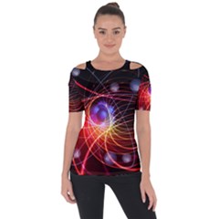 Physics Quantum Physics Particles Shoulder Cut Out Short Sleeve Top by Sarkoni