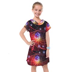 Physics Quantum Physics Particles Kids  Drop Waist Dress by Sarkoni