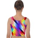 Abstract Background Colorful Pattern Velvet Crop Top View2