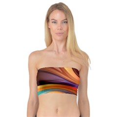 Abstract Colorful Background Wavy Bandeau Top by Sarkoni