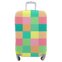 Checkerboard Pastel Square Luggage Cover (medium) by Grandong