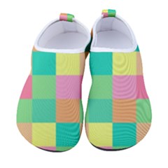 Checkerboard Pastel Square Women s Sock-style Water Shoes by Grandong