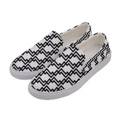 Pattern Monochrome Repeat Women s Canvas Slip Ons by Apen