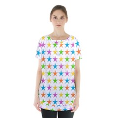 Star Pattern Design Decoration Skirt Hem Sports Top by Apen